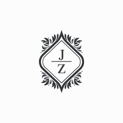 JZ Initials Wedding Logo Vector Art  Icons  and Graphics