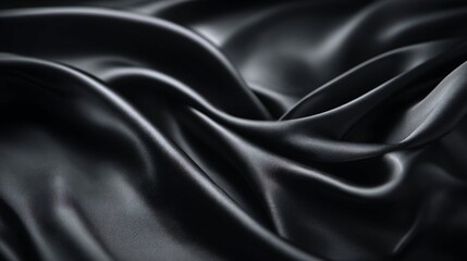 Obraz premium Draped Dark Gray Satin Fabric Texture