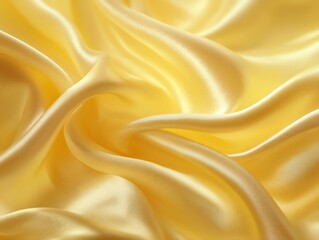 Fototapeta premium Pale Yellow Satin Fabric Drape