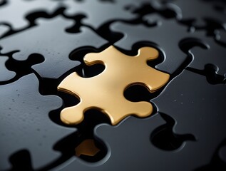 Conceptual metaphor for problem-solving, innovation, leadership, or the missing piece of a larger vision, emphasizing contrast, focus, and clarity in visual storytelling


