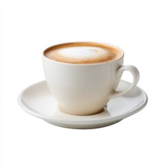 Fototapeta premium Cup of cappuccino coffee drink on white background