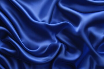 Fototapeta premium Draped Blue Satin Fabric Texture