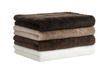 Stack of Soft, Plush Towels in Neutral Colors