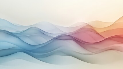 Fototapeta premium Abstract design featuring soft, flowing color waves.