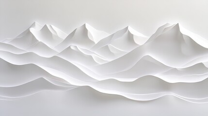 Obraz premium Abstract Papercut Mountain Range