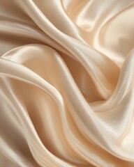 Obraz premium Beige Satin Fabric Drape