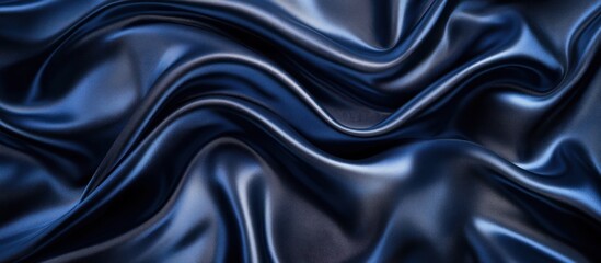 Fototapeta premium Blue Silk Fabric Background