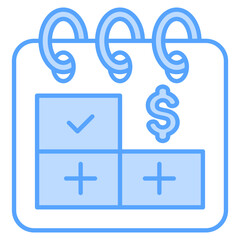 Extra Paid Holidays Blue Icon 
