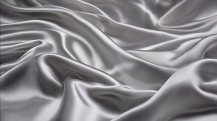 Obraz premium Draped Silver Satin Fabric Texture