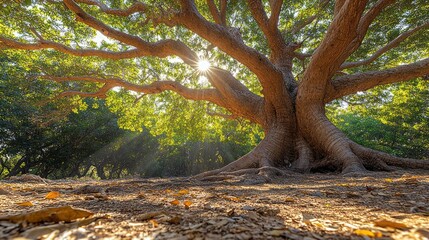 Majestic tree's vast canopy