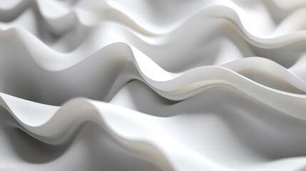 Fototapeta premium Abstract design of flowing white material.