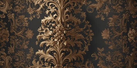 Intricate floral damask, elegant swirls & scrolls,  luxury,  texture
