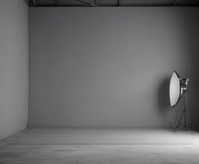Minimalist grey studio backdrop, ideal for product photography , image, modern