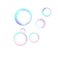 illustration of soap bubbles isolated, PNG, transparent
