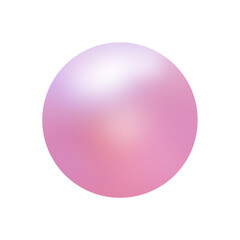 Pearly pink circle shape isolated, PNG, transparent