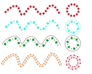 Colorful Pattern of brush lines 