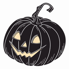 halloween pumpkin isolated on white