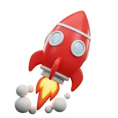 Rocket 3d illustration