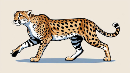 vector illustration of a cheetah