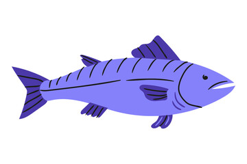 Colorful illustration of a fish swimming in water, showcasing its unique features and design