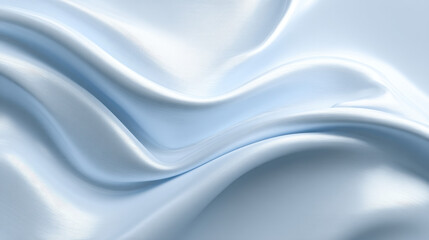 Obraz premium Abstract background with white waves and liquid, light blue and gray colors, soft lines and curves
