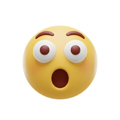 Fototapeta premium Emoji 3d illustration. white background