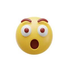 Fototapeta premium Emoji 3d illustration. white background