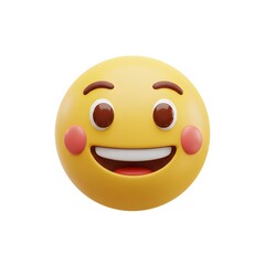 Fototapeta premium Emoji 3d illustration. white background