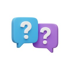 Question mark icon 3d illustration