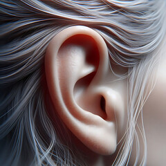 Body parts. Closeup of male ear.