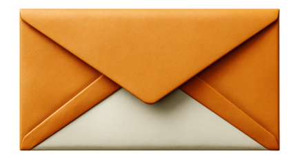 Orange Envelope Closed Textured  Invitation Mail Postcard Correspondence Message Commun