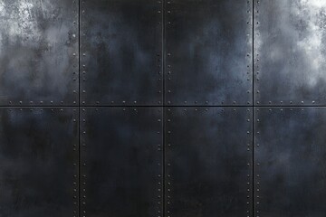 Dark, textured metal panels