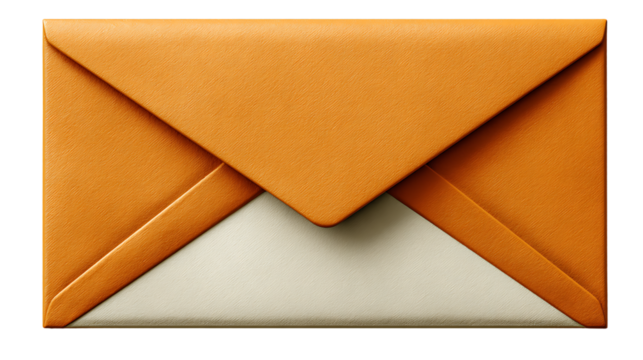 Orange Envelope Closed Textured  Invitation Mail Postcard Correspondence Message Commun