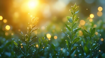 Macro photography of tender grass