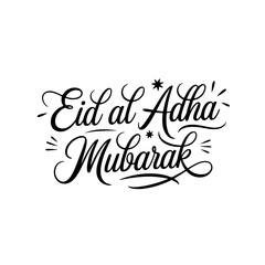 Eid al-adha mubarak. Vector Design Isolated on White Background