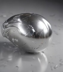 Highly polished silver, subtle scratches visible , reflective, texture