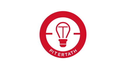 Professional red flat patent vector icon for legal documents and intellectual property protection