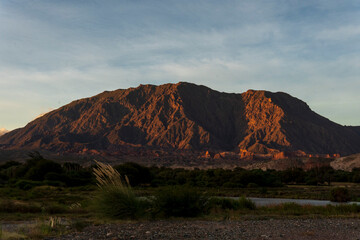 Fototapeta premium sunset over the mountains