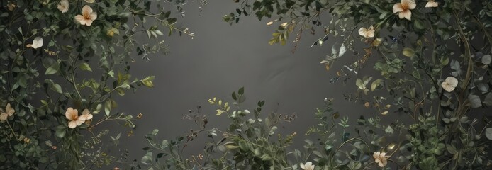 Intricate floral swirls, vines, and delicate leaves in a flowing pattern , plant, design, vine