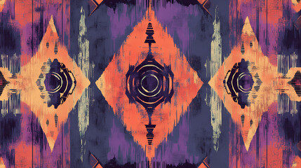 seamless ikat ethnic textile