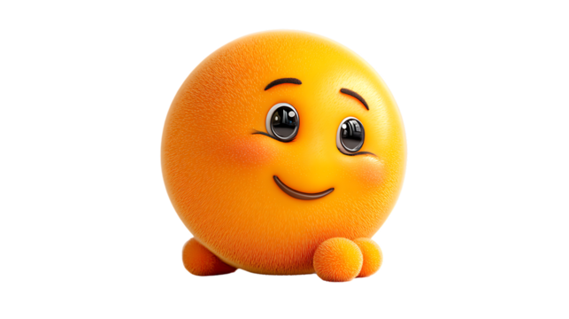 A cheerful emoji with a playful wink and bright smile perfect for fun and positive designs