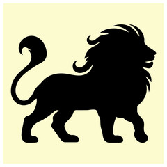 Obraz premium A black silhouette of a Lion 