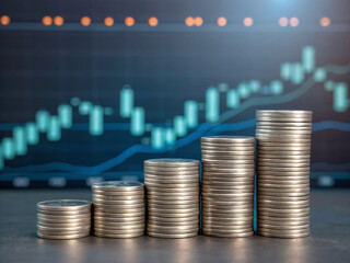 coins and graph. money, coin, currency, finance, business, bank, gold, coins, cash, growth, wealth, stack, banking, graph, financial, golden, savings, investment, market, column, stock, success, pile,