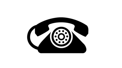 Professional Phone Ring Contour Flat Icon for Modern Communication Concepts