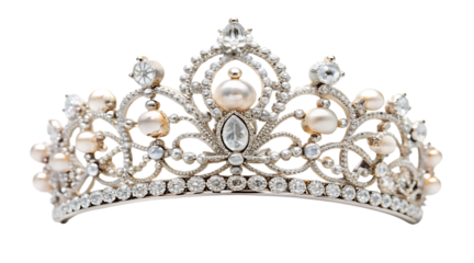 birth day, birthday cards, happy birthday, Pearl diamond tiara art images, photos, illustration, horizontal