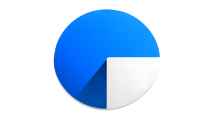 Professional Pie Chart Rounded Icon Vector Illustration for Data Analysis and Presentation