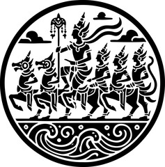 sketch vector illustration silhouette design icon logo symbol character god goddess world puppetry with traditional ethnic details