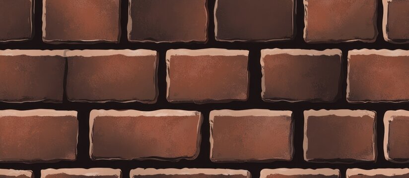 Artistic rendering showcasing repetitive brickwork in warm earthy tones