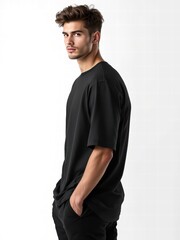 Men's Blank T-Shirt Template for Branding