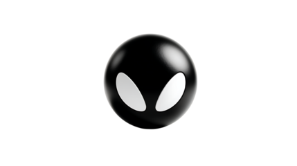 Abstract Spherical Design with Iconic Eyes A Modern and Minimalist Black and White Graphic for